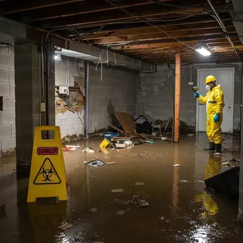 Flooded Basement Electrical Hazard in Clinton, UT Property